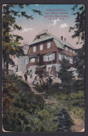 Delcampe - GERMANY - Unterkunftshaus Und Aussichtsturm Auf Dem Auersberge / Postcard Circulated, 2 Scans - Auersberg