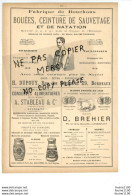 Delcampe - PUB 1895 Huile D'olive DURET à Bordeaux Capsules Métalliques CREMERS Bouée Sauvetage DUPOUY Conserves Moutarde STABLEAU - Werbung