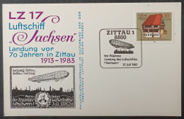 Delcampe - GERMANY. DDR. 1983. 75th ANNIVERSARY OF THE LZ 17 AIRSHIP FLIGHT IN ZITTAU. SPECIAL CANCELLATION. LOT IN GERMANY - Zeppelins