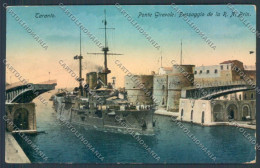 Delcampe - Taranto Città Nave Da Guerra Cartolina ZB6610 - Taranto