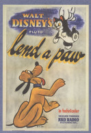 Delcampe - Walt Disney Pluto Lend A Paw Cartoon Advertising Postcard - Sonstige & Ohne Zuordnung