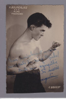 Delcampe - CPSM Autographe Boxe Boxeur Sport Signature à L'encre De R. Bourgalais Non Circulée - Sportivo