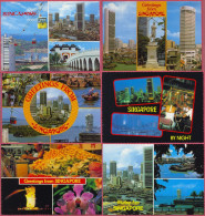 Delcampe - SINGAPORE 1980's An Aerial View River With City Hall And Raffles, AT 106 Distributed By A&T INTERNATIONAL (PTE) UNC Cpc - Singapur