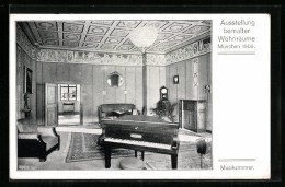Delcampe - AK München, Ausstellung Bemalter Wohnräume 1909, Musikzimmer - Exposiciones
