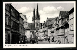 Delcampe - AK Saalfeld, Partie An Der Oberstrasse Mit Kirche - Saalfeld