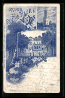 Delcampe - Lithographie Rochlitz, Teilansichten Vom Ort Mit Turm Und Flanierenden Damen - Rochlitz