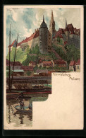 Delcampe - Künstler-AK Heinrich Kley: Meissen, Albrechtsburg - Kley