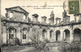 Delcampe - CPA Ham En Ruines L'Abbaye Cour Interieure Du Cloitre Militaria - Ham