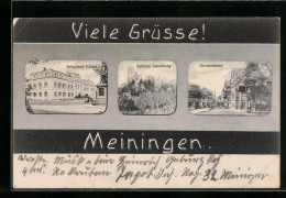 Delcampe - AK Meiningen, Erbprinzl. Palais, Schloss Landsberg, Georgstrasse - Meiningen