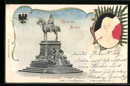 Delcampe - AK Aachen, Kaiser Wilhelm II. Denkmal - Königshäuser