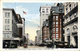 Delcampe - CPA Boradway Looking North From Yamhill Street Portland Ore - Portland