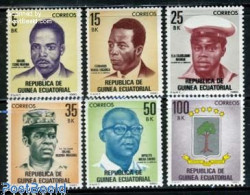 Delcampe - Equatorial Guinea 1980 National Heroes 6v, Mint NH - Guinée Equatoriale