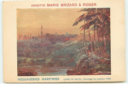 Delcampe - Messageries Maritimes - Lever De Soleil (environs De Luknow) INDE - Anisette Marie Brizard & Roger - Indien