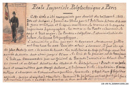 Delcampe - CAR-AFBP6-0313-UNIFORME - Collage Fait Main - Ecole Imperiale Polytechnique A Paris - Uniformen