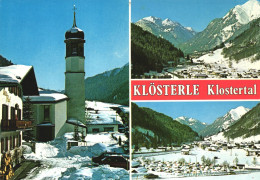 Delcampe - KLÖSTERLE, KLOSTERTAL, CHURCH, TOWER, MOUNTAIN, CARS, LANDSCAPE, POSTCARD, AUSTRIA - Klösterle