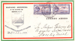 Delcampe - MEXICO 1930 AIRMAIL LETTER SENT FROM MEXICO TO MORELIA - Mexiko