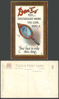 Delcampe - DWIG Old Postcard Don't Feel Discouraged Look Into A Morror Ur Face Is Skin Deep - Cómics