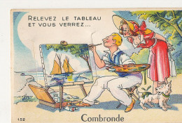 Delcampe - 63 // COMBRONDE    Carte A Système    Relevez Le Tabeau Et Vous Verrez….   Edit Gaby - Combronde