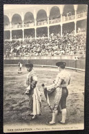 Delcampe - Cp Espagne SAN SEBASTIAN Plaza De Toros Esperando La Salida Del Toro - Guipúzcoa (San Sebastián)
