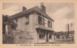 Delcampe - CPA Porcheville-Hôtel Des Marronniers-La Terrasse-3     L4606 - Porcheville