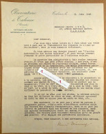 Delcampe - ● Observatoire De TALENCE Lettre Henri MEMERY 1948 Physique Solaire - Climat Pic Du Midi - M. Curé TARBES - Gironde - Documenti Storici