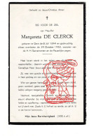Delcampe - DP Juff. Margareta De Clerck ° Gent 1894 † 1952 - Andachtsbilder