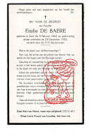 Delcampe - DP Juff. Emilie De Baere ° Gent 1862 † 1952 - Andachtsbilder
