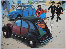 Delcampe - ► Citroen Et La BD - Création Hergé " La 2 CV 6 Charleston Et 2 CV 6" Tintin Milou Capitaine Haddock - 1ère Série (1984) - Comicfiguren