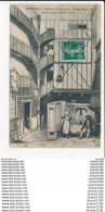 Delcampe - Carte De Morlaix  Intérieur D' Une Maison Grande Rue N° 14 Grand Escalier  ( Recto Verso ) - Morlaix