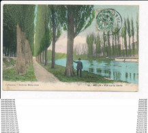 Delcampe - Carte De Melun Vue Sur La Seine ( Colorisée ) ( Recto Verso ) - Melun