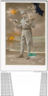Delcampe - Carte Patriotique Militaire 1er Avril Poisson  ( Recto Verso ) Attention Tachée - Heimat