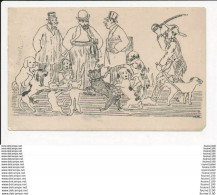 Delcampe - Carte Humoristique Illustration Non Signé Au Dos Danse Triomphale Des Chiens De Coinpol Ouverture De La Chasse - Jagd