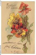 Delcampe - AZKP4-0272-FLEUR - Pensée - Souvenir D'amitié - Blumen