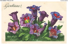Delcampe - ASAP10-0676-FLEURS - Gentianes - Blumen