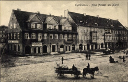 Delcampe - CPA Eydtkau Eydtkuhnen Ostpreußen, Neue Häuser, Markt, Deutsche Bank - Ostpreussen