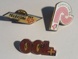 Delcampe - Lot De 3 Pins PTT - Poste Suisse - Poste