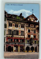 Delcampe - 6000 Luzern Lucerne - Alte Häuser Am Weinmarkt Hotel Metzgern - 11060022 - Luzern
