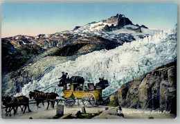 Delcampe - Furka Foto AK Postkutsche Rohnegletscher Furkapost - 13994116 - Sonstige & Ohne Zuordnung