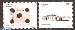 Delcampe - Lithuania 2020 Europa, Old Postal Roads 2v, Mint NH, History - Europa (cept) - Post - Post