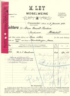 Delcampe - Facture / Rechnung - Moselweine M. Ley, Grevenmacher 01/1931 - Luxemburg