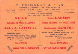 Delcampe - Les Sables D'olonne * P. FRIBAULT Représentant SUZE Ets BORVILI Calvados Père Magloire ... * CPA Publicitaire - Sables D'Olonne
