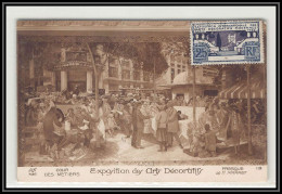 Delcampe - 57543a N°213 Exposition Arts Décoratifs Paris 1925 Cour Des Métiers Carte Maximum Card - ...-1929