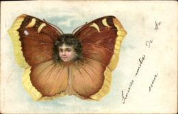 Delcampe - CPA Fantaisie Papillon Enfant - Schmetterlinge