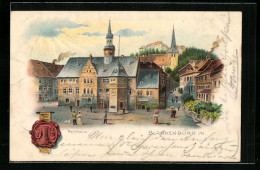 Delcampe - Lithographie Blankenburg /H., Rathaus - Blankenburg