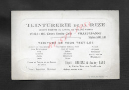 Delcampe - CDV CARTE DE VISITE DEPOT BRAISAZ & JOANNY KECK TEINTURERIE DE LA RIZE À VILLEURBANNE : - Visitenkarten