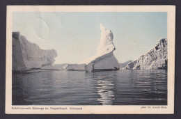 Delcampe - Vintage Postcard Denmark Greenland Vaigat Sund Floating Icebergs 1910 - Dänemark