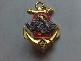 Delcampe - (Militaria - Infanterie De Marine - Insigne Boussemart Sans Réf.) -  21è RIMa - 2ème Compagnie...........voir Scans - Navy