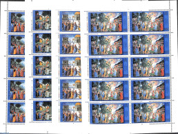 Delcampe - Vatican 2000 Sixtine Chapel 4 M/s (=10 Sets), Mint NH, Art - Paintings - Ungebraucht