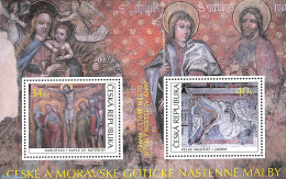 Delcampe - Czech Republic 2022 Gothic Wall Paintings S/s, Mint NH, Art - Paintings - Otros & Sin Clasificación