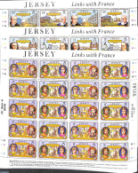 Delcampe - Jersey 1982 Links With France 3 M/s (=10 Sets), Mint NH, History - History - Jersey